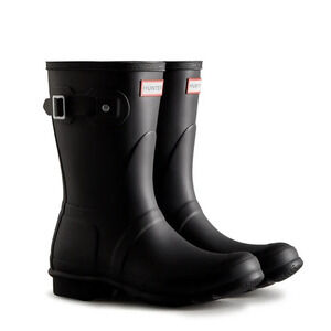 Hunter Women's Original Black Short Rain Boots Size 10